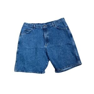 Wrangler Shorts Mens 40 Blue Bermuda Workwear Skater Denim Cotton‎ Jort EUC